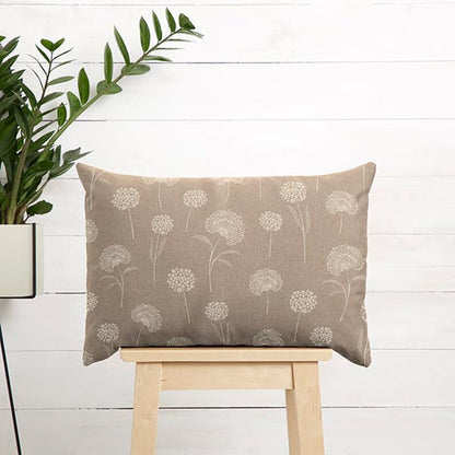 Round Dandelions Natural Tablecloth , Linen Look Tablecloth , Round Tablecloth , Oval Tablecloth , Rectange Tablecloth