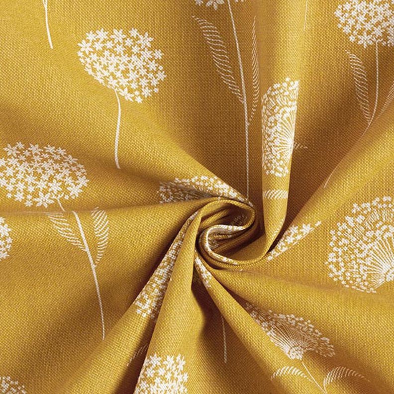 Oval Floral Dandelions Yellow Tablecloth , Linen Look Tablecloth , Round Tablecloth , Oval Tablecloth , Rectange Tablecloth