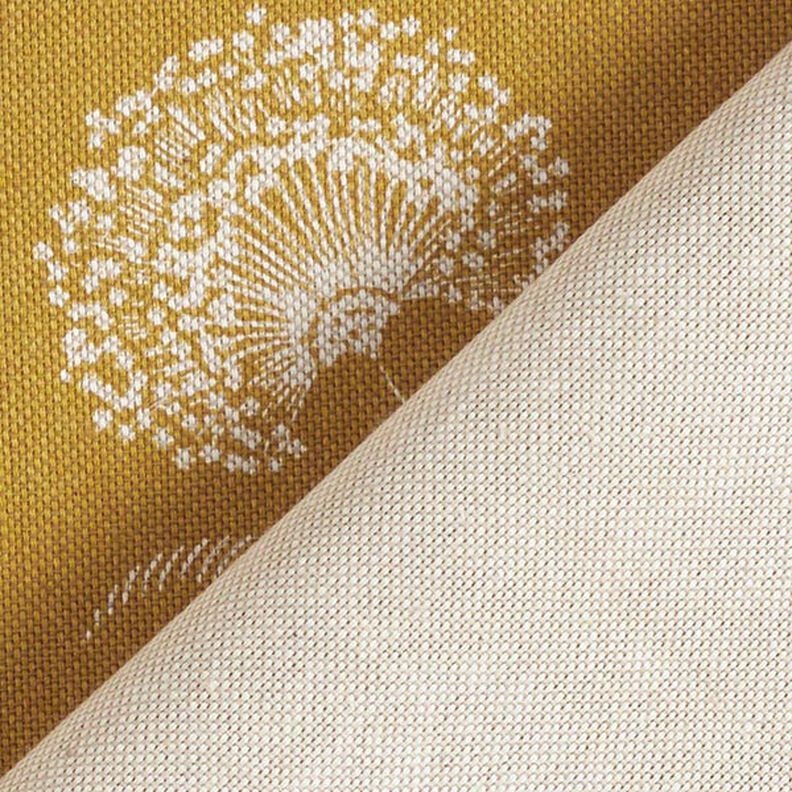 Oval Floral Dandelions Yellow Tablecloth , Linen Look Tablecloth , Round Tablecloth , Oval Tablecloth , Rectange Tablecloth