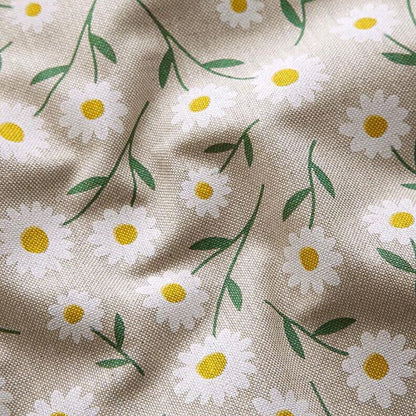 Oval Daisies Tablecloth , Linen Look Tablecloth , Round Tablecloth , Oval Tablecloth , Rectange Tablecloth