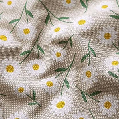 Daisy Floral Linen Look Tablecloth: Handmade in UK