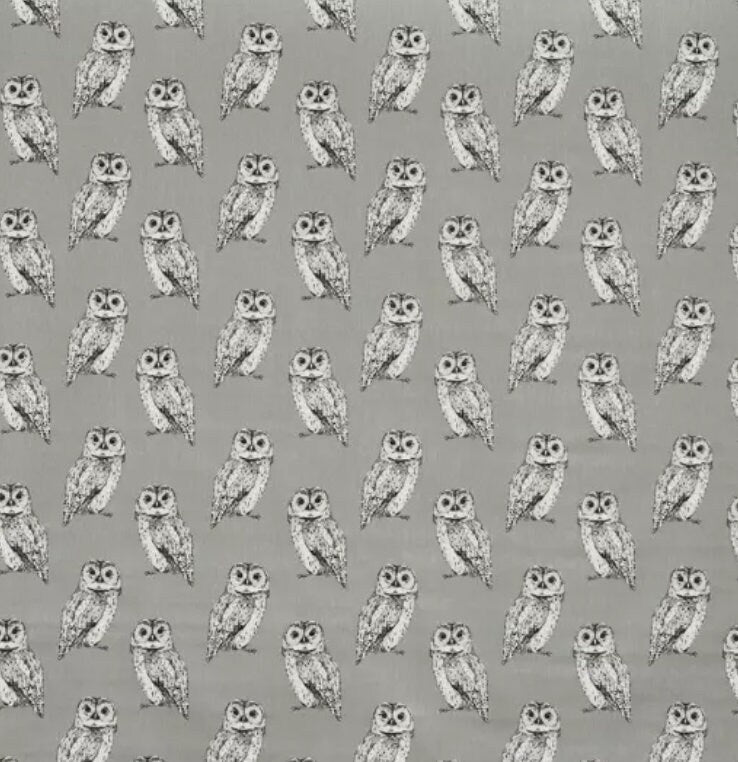 Owl Flint Grey Cushion Cover , Throw Pillow , Scatter Cushions , Cushion Cover UK