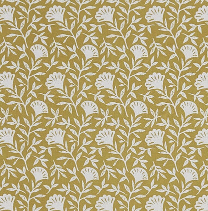 Scandi Floral Flowers Tablecloth, Melby Flower Ochre Tablecloth , Round Oval Square Rectangle Tablecloth , Tablecloth UK