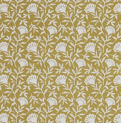 Scandi Floral Flowers Tablecloth, Melby Flower Ochre Tablecloth , Round Oval Square Rectangle Tablecloth , Tablecloth UK