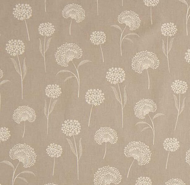Round Dandelions Natural Tablecloth , Linen Look Tablecloth , Round Tablecloth , Oval Tablecloth , Rectange Tablecloth
