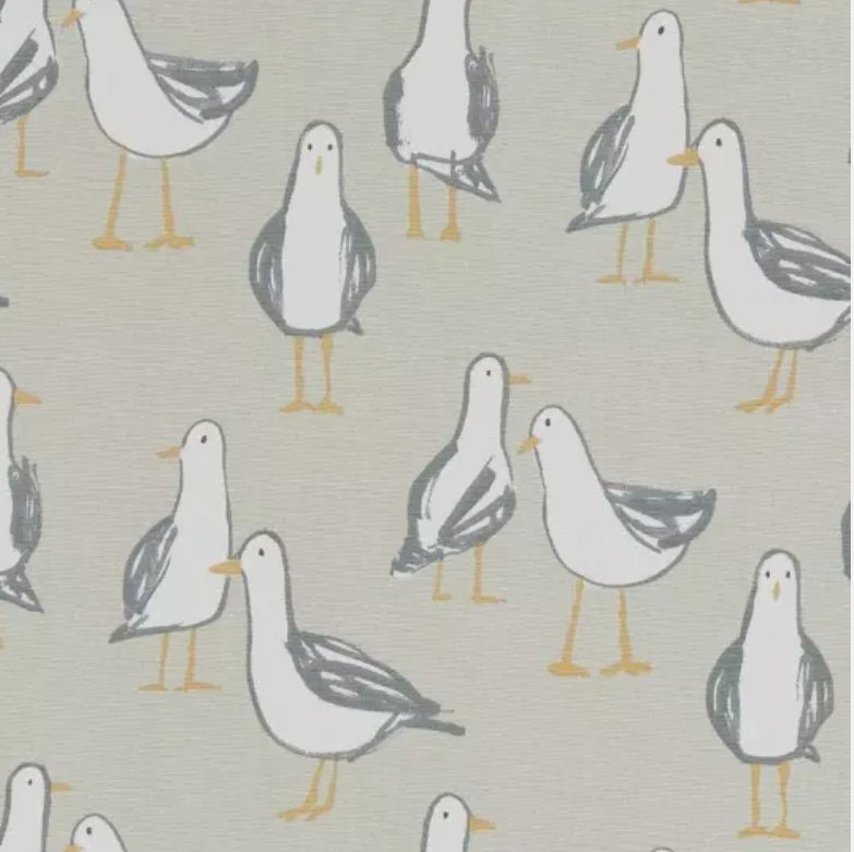 Seagull Laridae Cushion Cover , Nautical Marine Seaside Taupe Beige Cushion Cover , Throw Pillow , Scatter Cushions , Cushion Cover UK