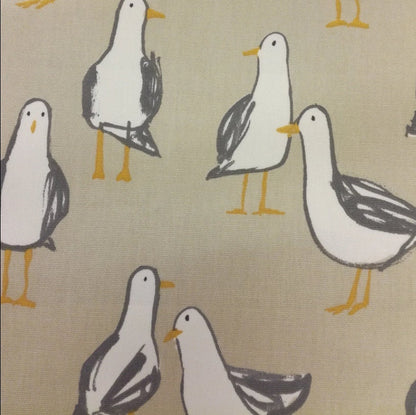 Seagull Laridae Cushion Cover , Nautical Marine Seaside Taupe Beige Cushion Cover , Throw Pillow , Scatter Cushions , Cushion Cover UK