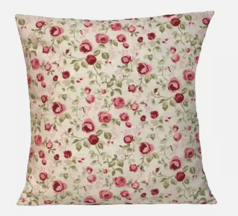 Maude Old Rose Floral Sage Green Red Cushion Cover , Throw Pillow , Scatter Cushions , Cushion Cover UK