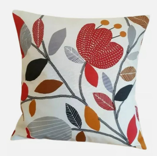 iLiv Scarlet Red Pomegranate Trail Floral Cushion Cover , Throw Pillow , Scatter Cushions , Cushion Cover UK