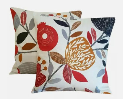 iLiv Scarlet Red Pomegranate Trail Floral Cushion Cover , Throw Pillow , Scatter Cushions , Cushion Cover UK