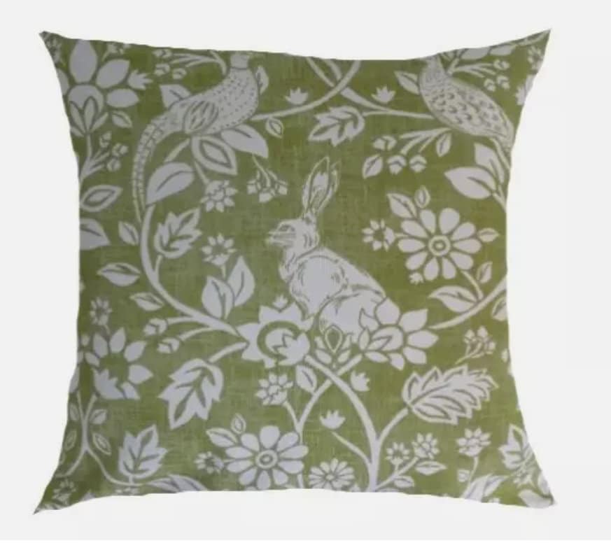 Heathland Moss Green Cushion Cover , Hares And Game Pleasant Birds Cushion Cover , Throw Pillow , Scatter Cushions , Cushion Cover UK