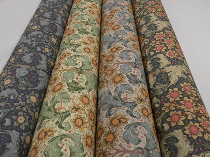 William Morris Orchid Cotton Tablecloth: Handmade Floral Table Linen