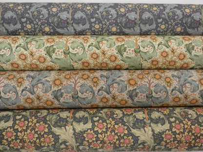 William Morris Orchid Cotton Tablecloth: Handmade Floral Table Linen