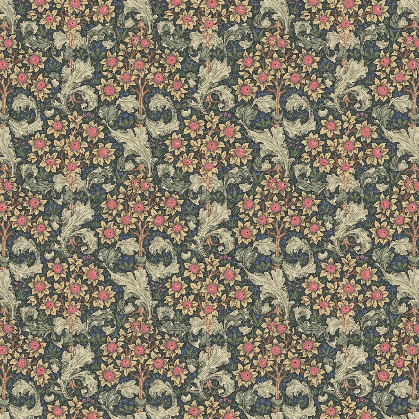 William Morris Orchid Cotton Tablecloth: Handmade Floral Table Linen
