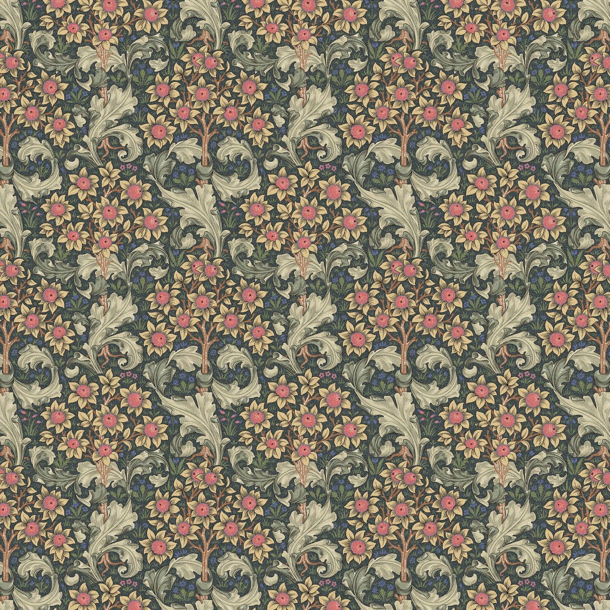 William Morris Orchid Cotton Tablecloth: Handmade Floral Table Linen