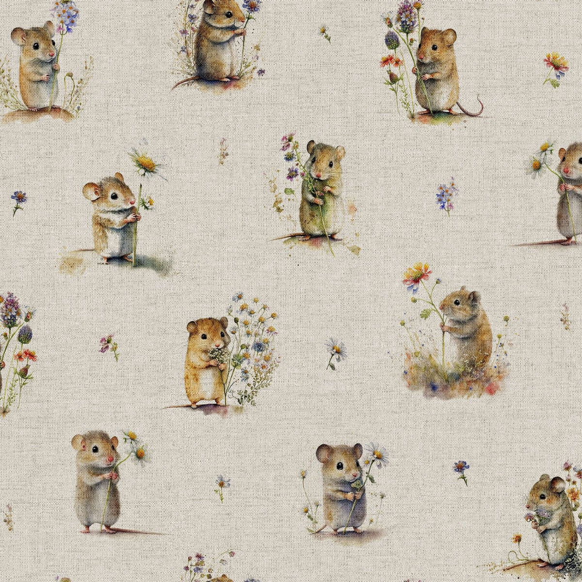 Cute Field Mice Tablecloth , Mice Tablecloth , Round Oval Tablecloth , Rectangle Square Tablecloth , Tablecloth UK