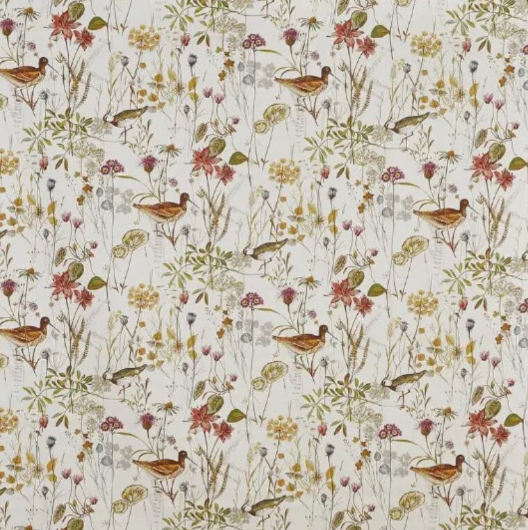Floral Birds Cushion Cover , Wetland Auburn Birds Cushion Cover , Throw Pillow , Scatter Cushions , Cushion Cover UK