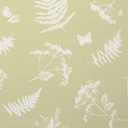 Floral Leaves Green Tablecloth, Scandi Style, Handmade Cotton Linen
