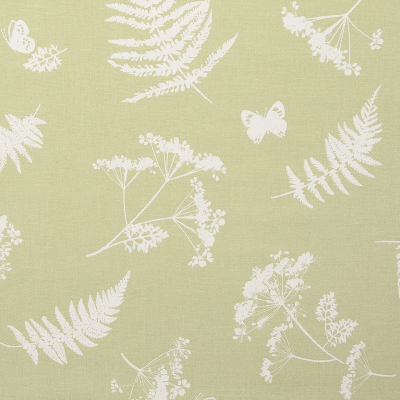 Floral Leaves Green Tablecloth, Scandi Style, Handmade Cotton Linen