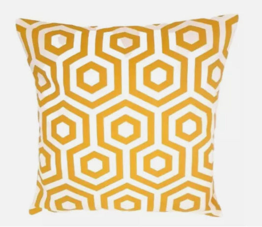 Yellow Ochre Geometric Cushion Cover , Throw Pillow , Scatter Cushions , Cushion Cover UK
