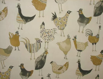 Harriet Graphite Chicken Hens Cushion Cover , Throw Pillow , Scatter Cushions , Cushion Cover UK