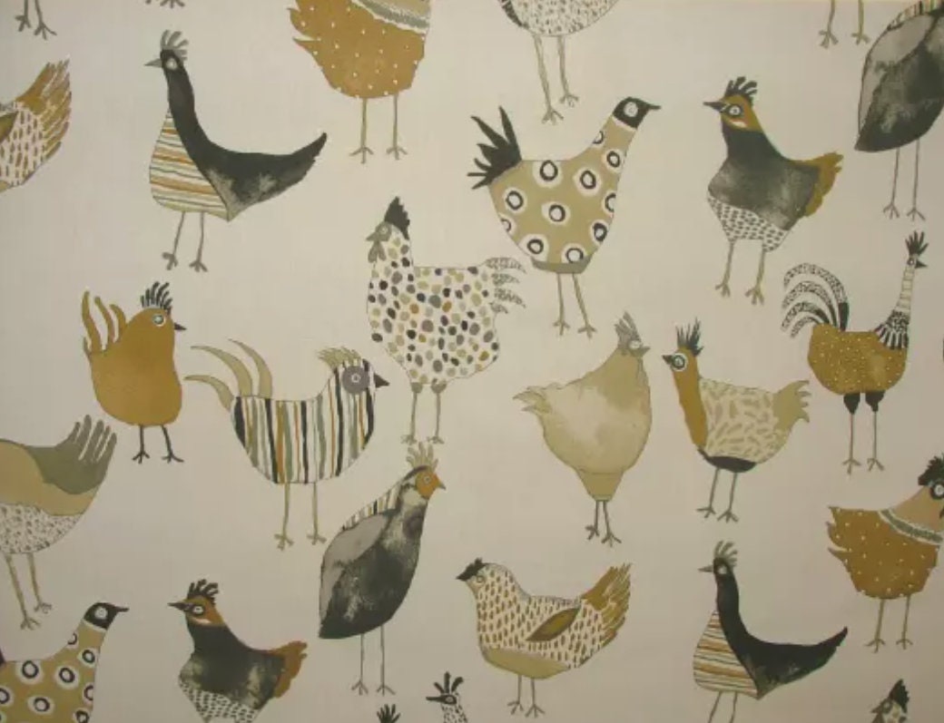 Harriet Graphite Chicken Hens Cushion Cover , Throw Pillow , Scatter Cushions , Cushion Cover UK