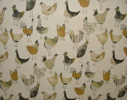 Harriet Graphite Chicken Hens Cushion Cover , Throw Pillow , Scatter Cushions , Cushion Cover UK