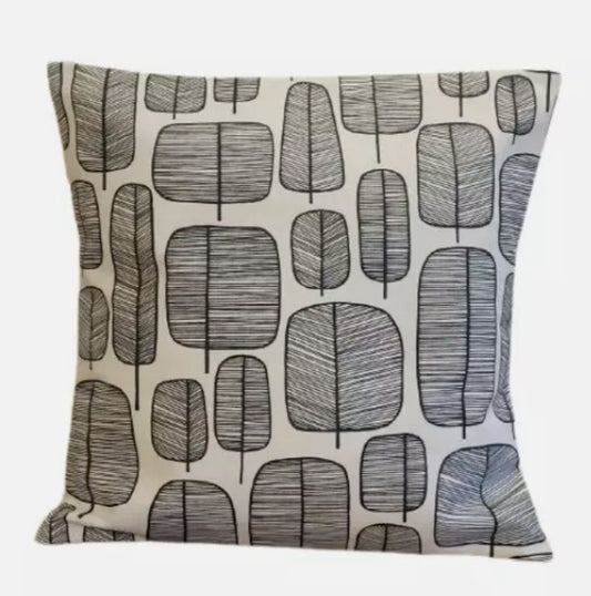 MissPrint Little Trees Monochrome Black White Cushion Cover , Trees Pillow cover , Throw Pillow , Scatter Cushions , Cushion Cover UK