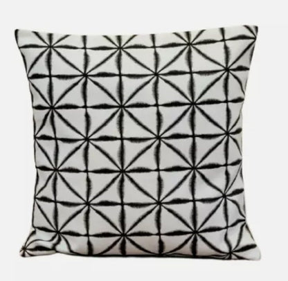 Abstract Geometric Cushion Cover , Nussa Charcoal Black Cushion Cover , Throw Pillow , Scatter Cushions , Cushion Cover UK