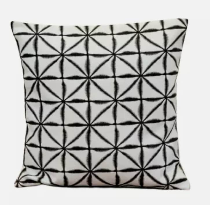 Abstract Geometric Cushion Cover , Nussa Charcoal Black Cushion Cover , Throw Pillow , Scatter Cushions , Cushion Cover UK