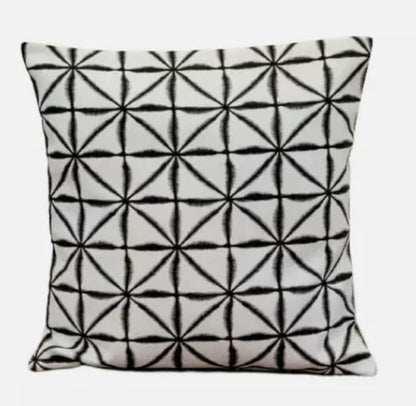 Abstract Geometric Cushion Cover , Nussa Charcoal Black Cushion Cover , Throw Pillow , Scatter Cushions , Cushion Cover UK