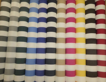 Striped Water Resistant Tablecloth, Outdoor PV Coated Fabric, Handmade UK