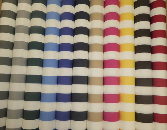 Striped Water Resistant Tablecloth, Outdoor PV Coated Fabric, Handmade UK