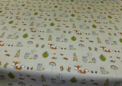Woodland Fox Animal Tablecloth , Round Tablecloth , Oval Tablecloth , Rectangle Tablecloth