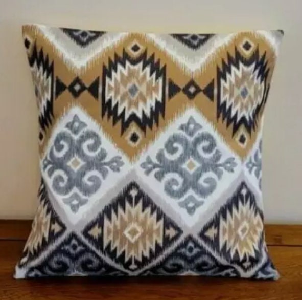 Navajo Aztec Geometric Cushion Cover , Tamarind Brown Beige Cushion Cover , Throw Pillow , Scatter Cushions , Cushion Cover UK