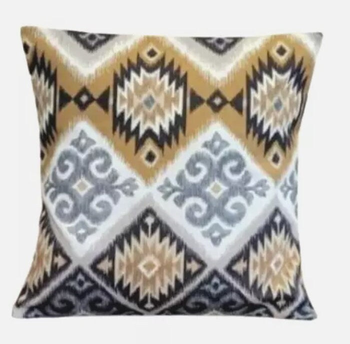 Navajo Aztec Geometric Cushion Cover , Tamarind Brown Beige Cushion Cover , Throw Pillow , Scatter Cushions , Cushion Cover UK