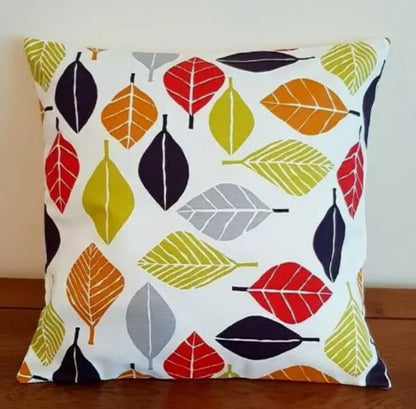 Fall Leaf Cushion Cover , Cushion Cover Tutti Fruiti Red Orange , Throw Pillow , Scatter Cushions , Cushion Cover UK