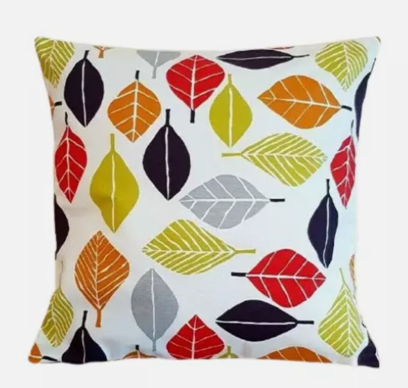Fall Leaf Cushion Cover , Cushion Cover Tutti Fruiti Red Orange , Throw Pillow , Scatter Cushions , Cushion Cover UK