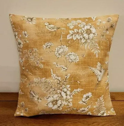 Finch Toile Coral Orange Bird Cushion Cover , Throw Pillow , Scatter Cushions , Cushion Cover UK