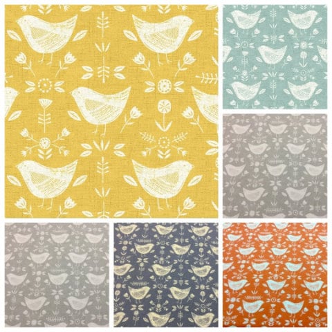 Oval Scandi Birds Tablecloth , Fryetts Narvik Birds Tablecloth , Round Oval Tablecloth , Rectangle Tablecloth , Orange Tablecloth