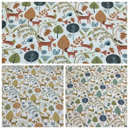 Scandi Woodland Animals Tablecloth , Stag Hare Tablecloth , Round Tablecloth , Oval Tablecloth , Rectangle Tablecloth