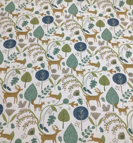 Scandi Woodland Animals Tablecloth , Stag Hare Tablecloth , Round Tablecloth , Oval Tablecloth , Rectangle Tablecloth