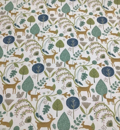 Scandi Woodland Animals Tablecloth , Stag Hare Tablecloth , Round Tablecloth , Oval Tablecloth , Rectangle Tablecloth