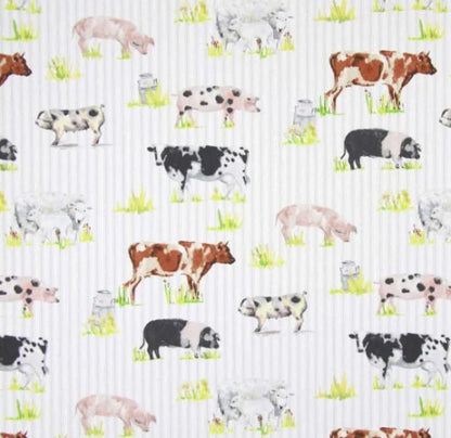 Farmyard Animals Tablecloth , Cow Pigs Tablecloth , Farm Tablecloth , Round Tablecloth , Oval Tablecloth , Rectangle Tablecloth