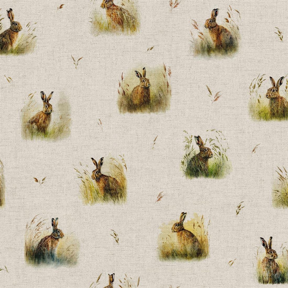 Country Hares Hare Rabbit Tablecloth , Linen Look Tablecloth , Round Tablecloth , Oval Tablecloth , Rectange Tablecloth
