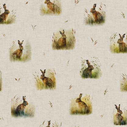 Country Hares Hare Rabbit Tablecloth , Linen Look Tablecloth , Round Tablecloth , Oval Tablecloth , Rectange Tablecloth