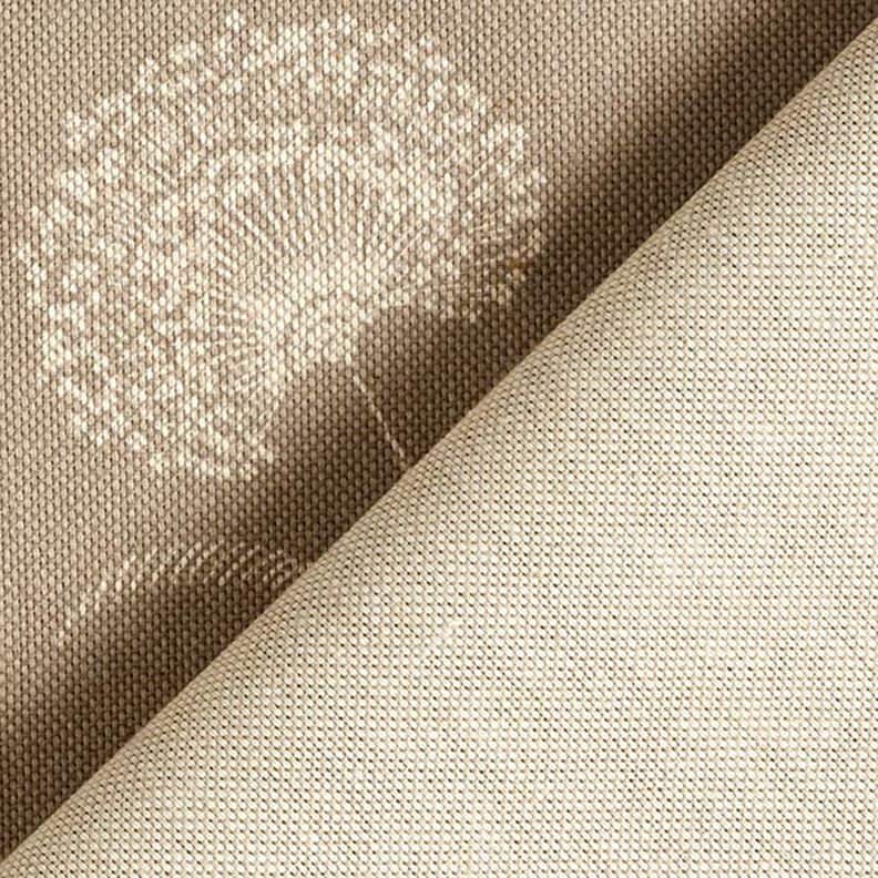 Round Dandelions Natural Tablecloth , Linen Look Tablecloth , Round Tablecloth , Oval Tablecloth , Rectange Tablecloth