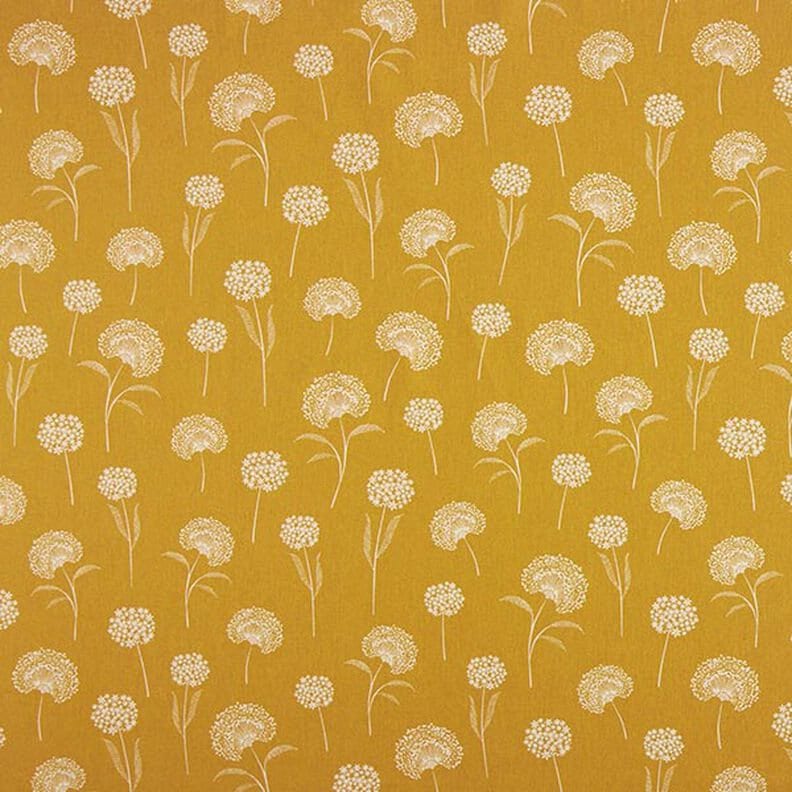 Round Dandelions Yellow Tablecloth , Linen Look Tablecloth , Round Tablecloth , Oval Tablecloth , Rectange Tablecloth