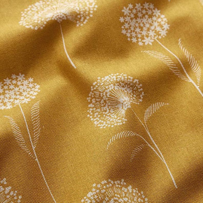 Oval Floral Dandelions Yellow Tablecloth , Linen Look Tablecloth , Round Tablecloth , Oval Tablecloth , Rectange Tablecloth