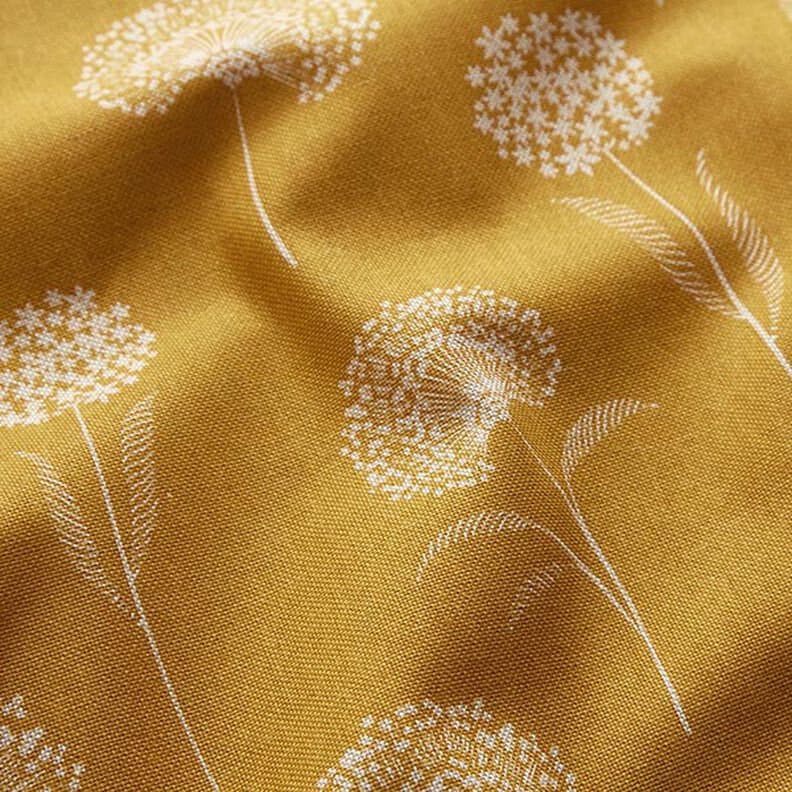 Oval Floral Dandelions Yellow Tablecloth , Linen Look Tablecloth , Round Tablecloth , Oval Tablecloth , Rectange Tablecloth
